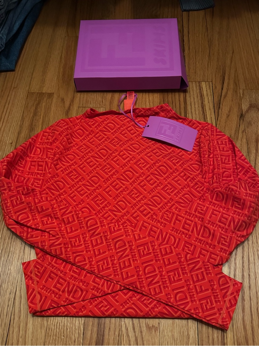 SKIMS x Fendi orange body suit brand new